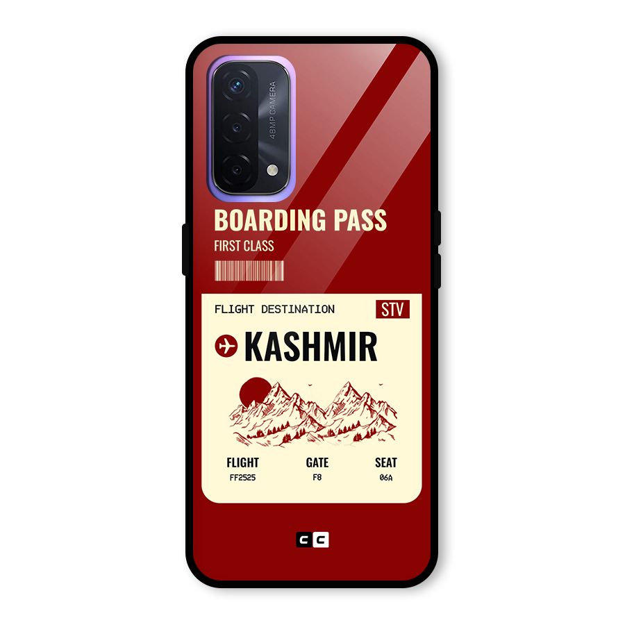 Kashmir Boarding Pass Glass Back Case for Oppo A74 5G