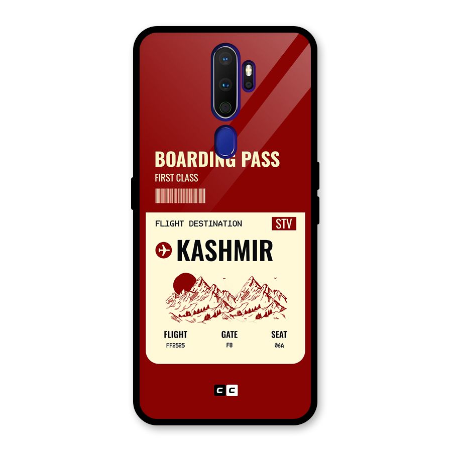 Kashmir Boarding Pass Glass Back Case for Oppo A9 (2020)