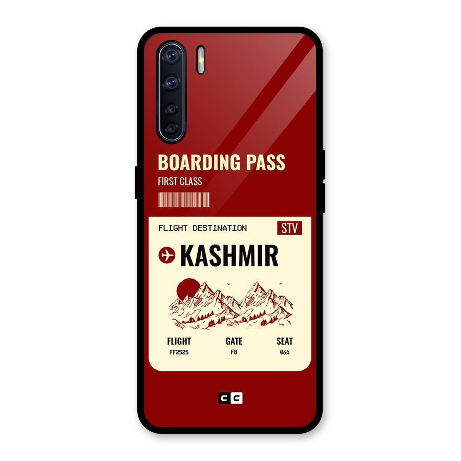 Kashmir Boarding Pass Glass Back Case for Oppo F15