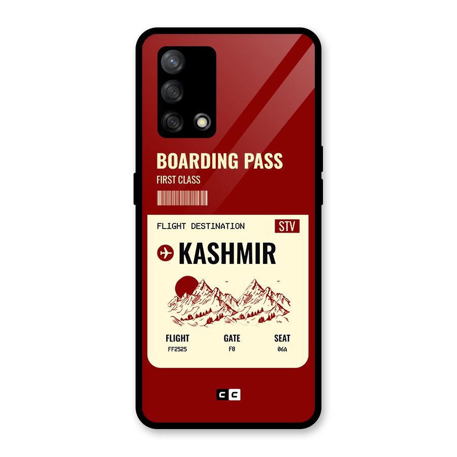 Kashmir Boarding Pass Glass Back Case for Oppo F19