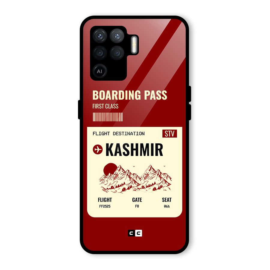 Kashmir Boarding Pass Glass Back Case for Oppo F19 Pro