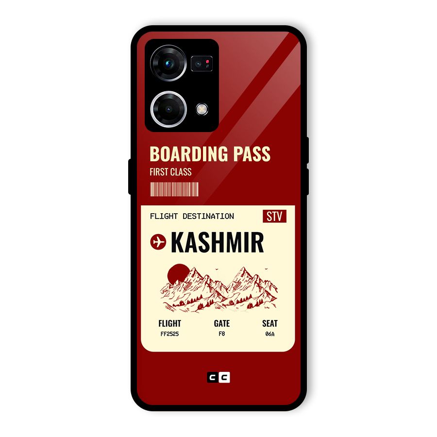 Kashmir Boarding Pass Glass Back Case for Oppo F21s Pro 4G
