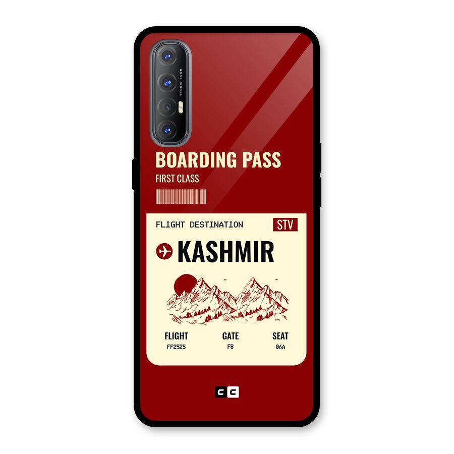 Kashmir Boarding Pass Glass Back Case for Oppo Reno3 Pro