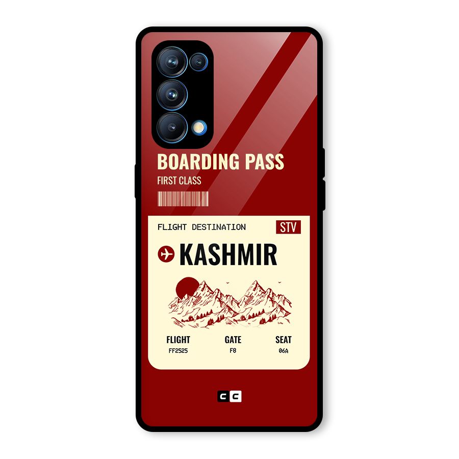 Kashmir Boarding Pass Glass Back Case for Oppo Reno5 Pro 5G