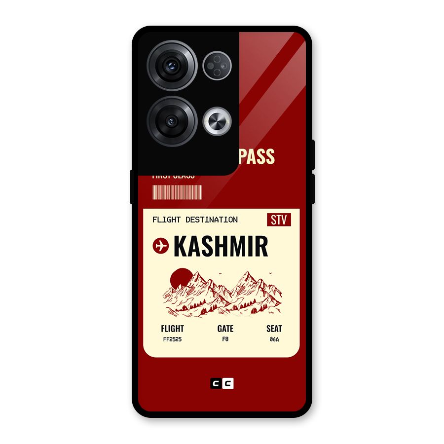 Kashmir Boarding Pass Glass Back Case for Oppo Reno8 Pro 5G