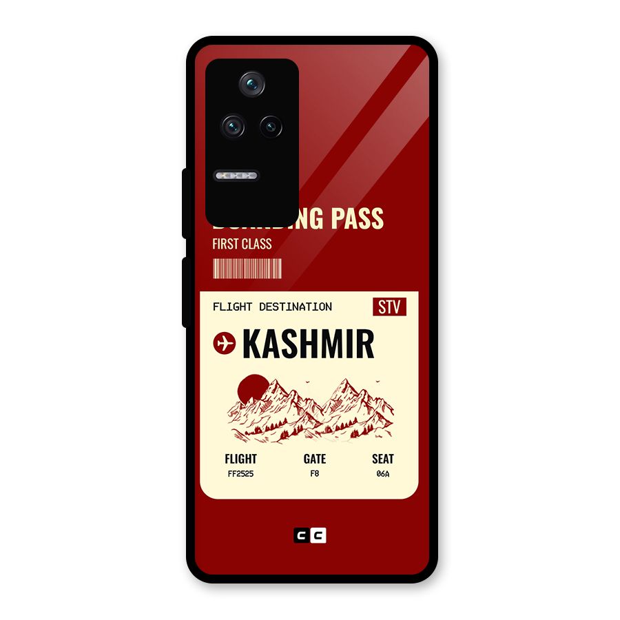Kashmir Boarding Pass Glass Back Case for Poco F4 5G