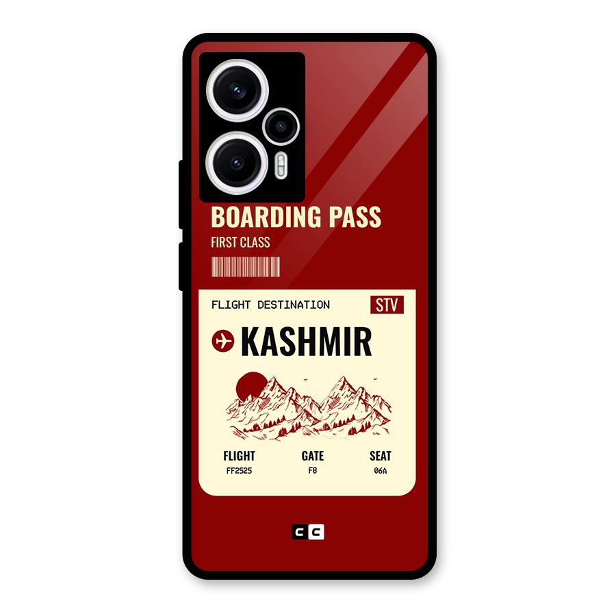 Kashmir Boarding Pass Glass Back Case for Poco F5