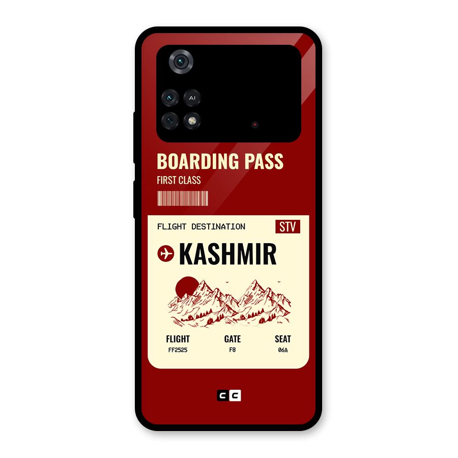 Kashmir Boarding Pass Glass Back Case for Poco M4 Pro 4G