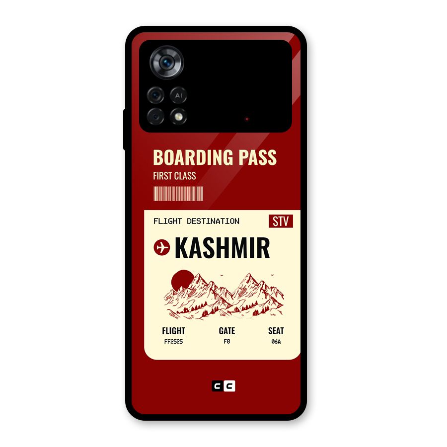 Kashmir Boarding Pass Glass Back Case for Poco X4 Pro 5G