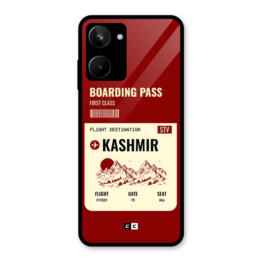 Kashmir Boarding Pass Glass Back Case for Realme 10