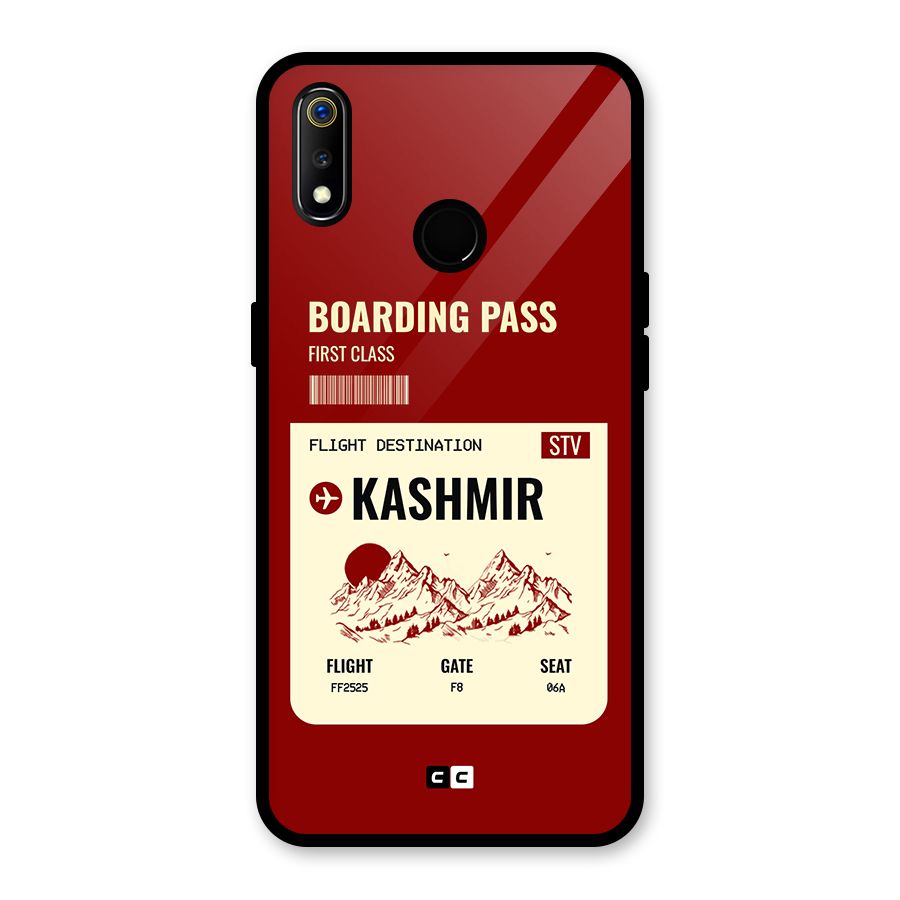 Kashmir Boarding Pass Glass Back Case for Realme 3