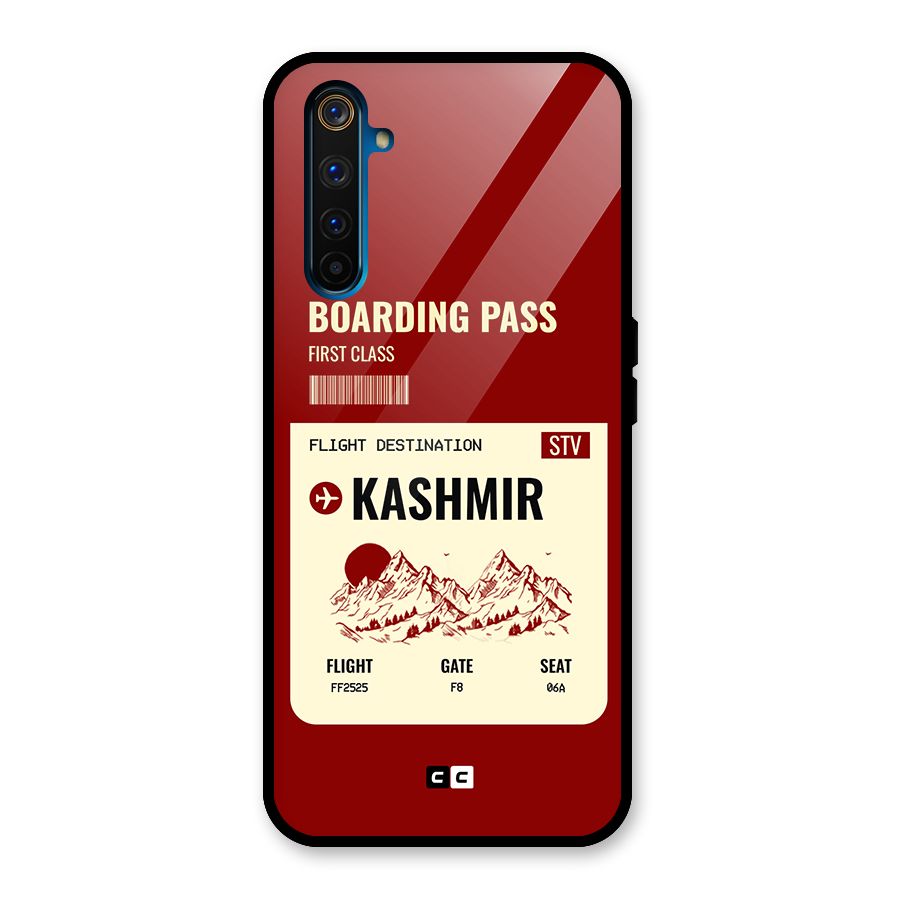 Kashmir Boarding Pass Glass Back Case for Realme 6 Pro