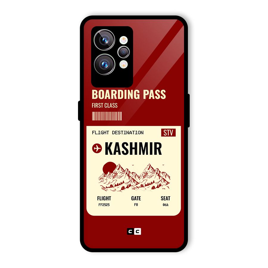Kashmir Boarding Pass Glass Back Case for Realme GT2 Pro