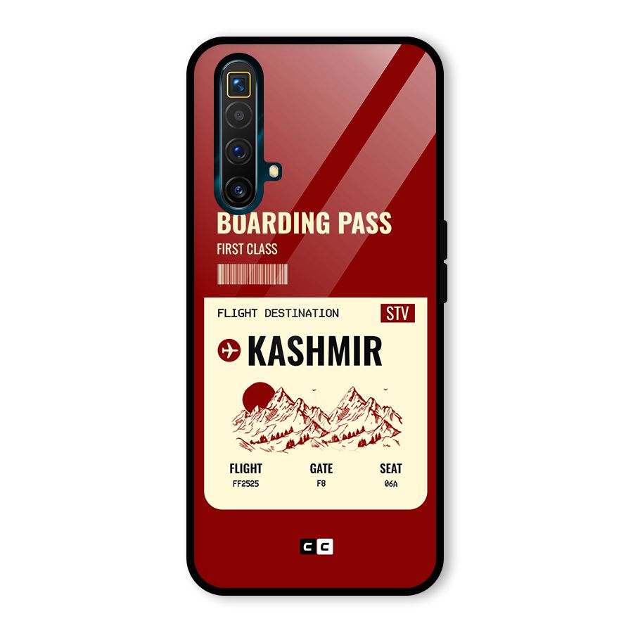 Kashmir Boarding Pass Glass Back Case for Realme X3