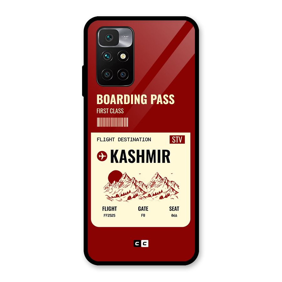 Kashmir Boarding Pass Glass Back Case for Redmi 10 Prime