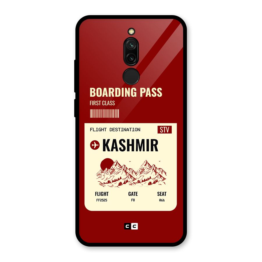 Kashmir Boarding Pass Glass Back Case for Redmi 8