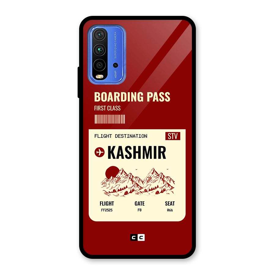 Kashmir Boarding Pass Glass Back Case for Redmi 9 Power