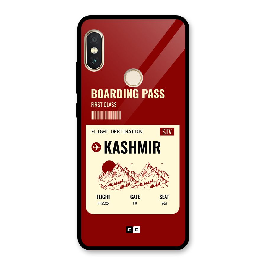 Kashmir Boarding Pass Glass Back Case for Redmi Note 5 Pro