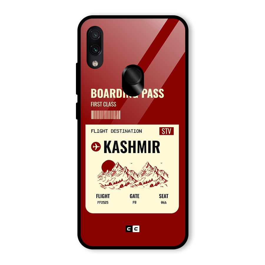 Kashmir Boarding Pass Glass Back Case for Redmi Note 7 Pro