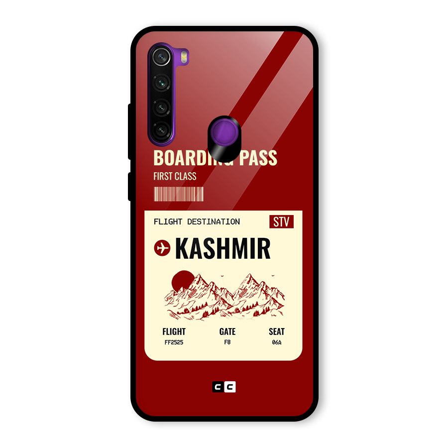 Kashmir Boarding Pass Glass Back Case for Redmi Note 8