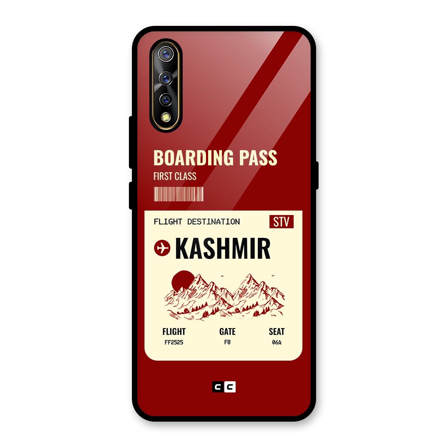 Kashmir Boarding Pass Glass Back Case for Vivo S1
