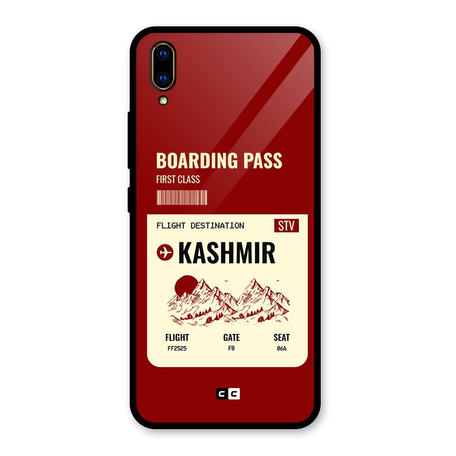 Kashmir Boarding Pass Glass Back Case for Vivo V11 Pro