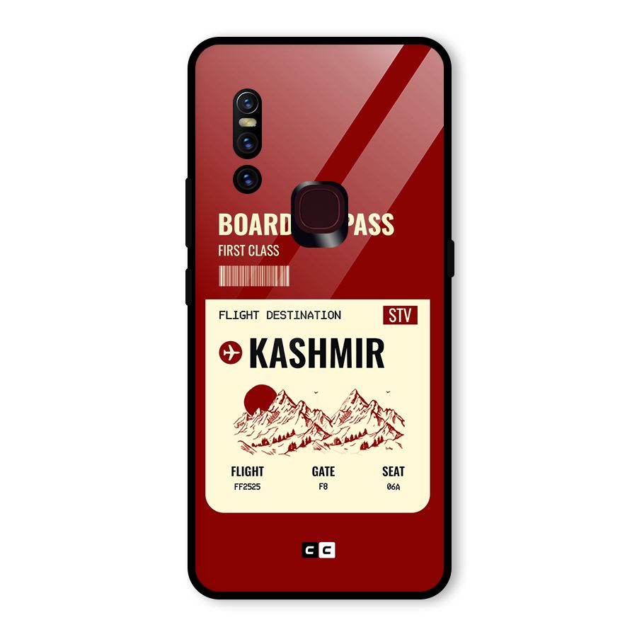 Kashmir Boarding Pass Glass Back Case for Vivo V15
