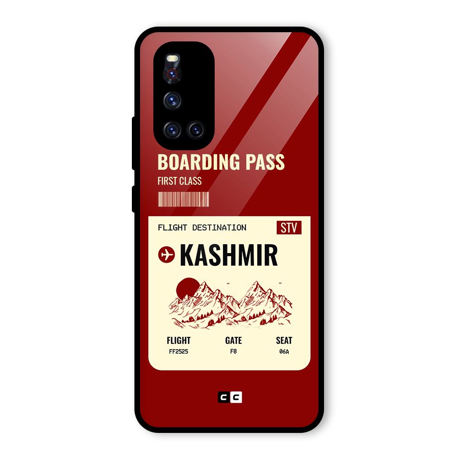 Kashmir Boarding Pass Glass Back Case for Vivo V19