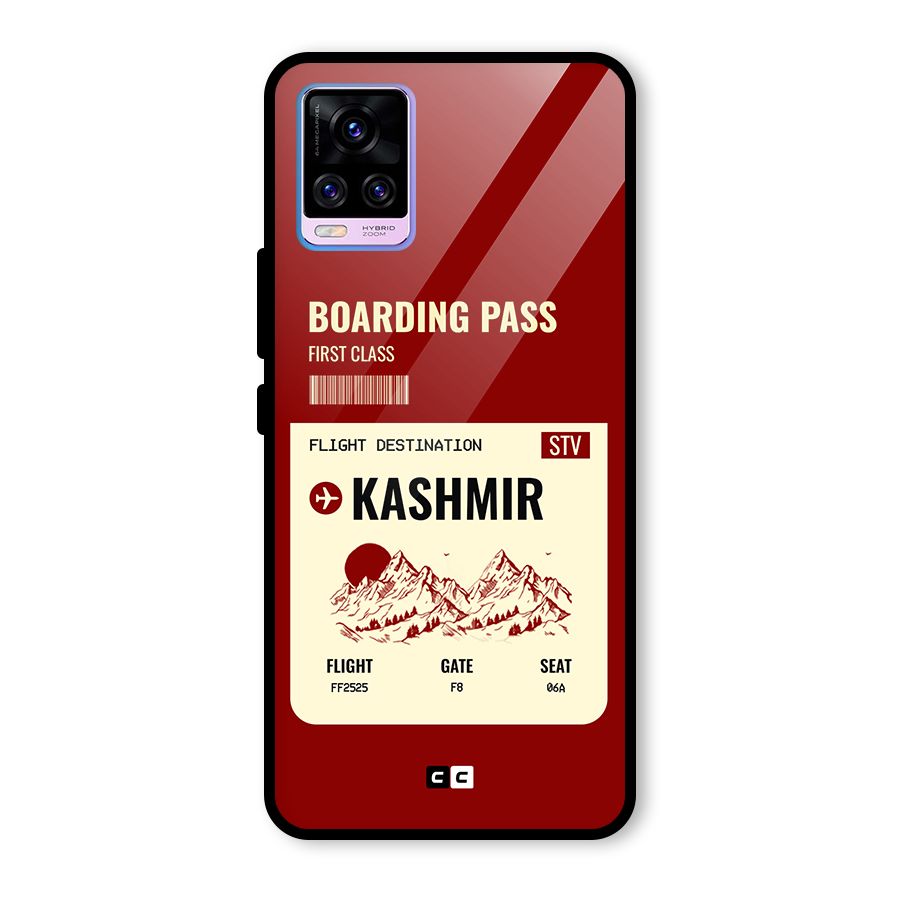 Kashmir Boarding Pass Glass Back Case for Vivo V20 Pro