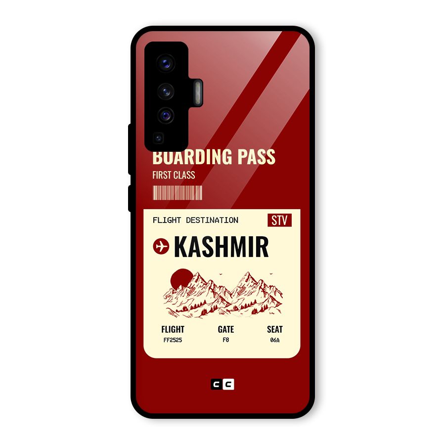 Kashmir Boarding Pass Glass Back Case for Vivo X50