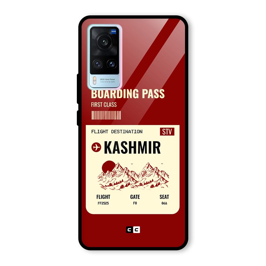 Kashmir Boarding Pass Glass Back Case for Vivo X60