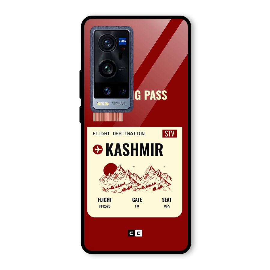 Kashmir Boarding Pass Glass Back Case for Vivo X60 Pro Plus