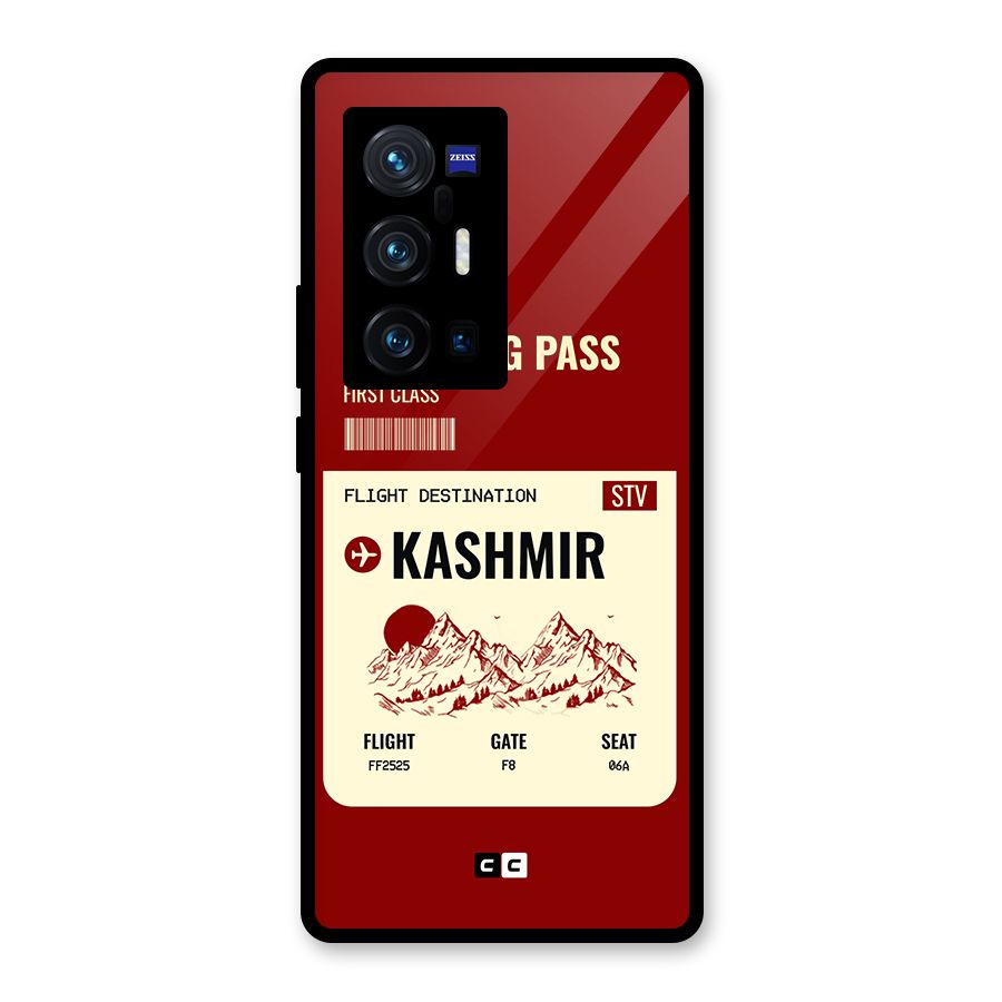 Kashmir Boarding Pass Glass Back Case for Vivo X70 Pro Plus