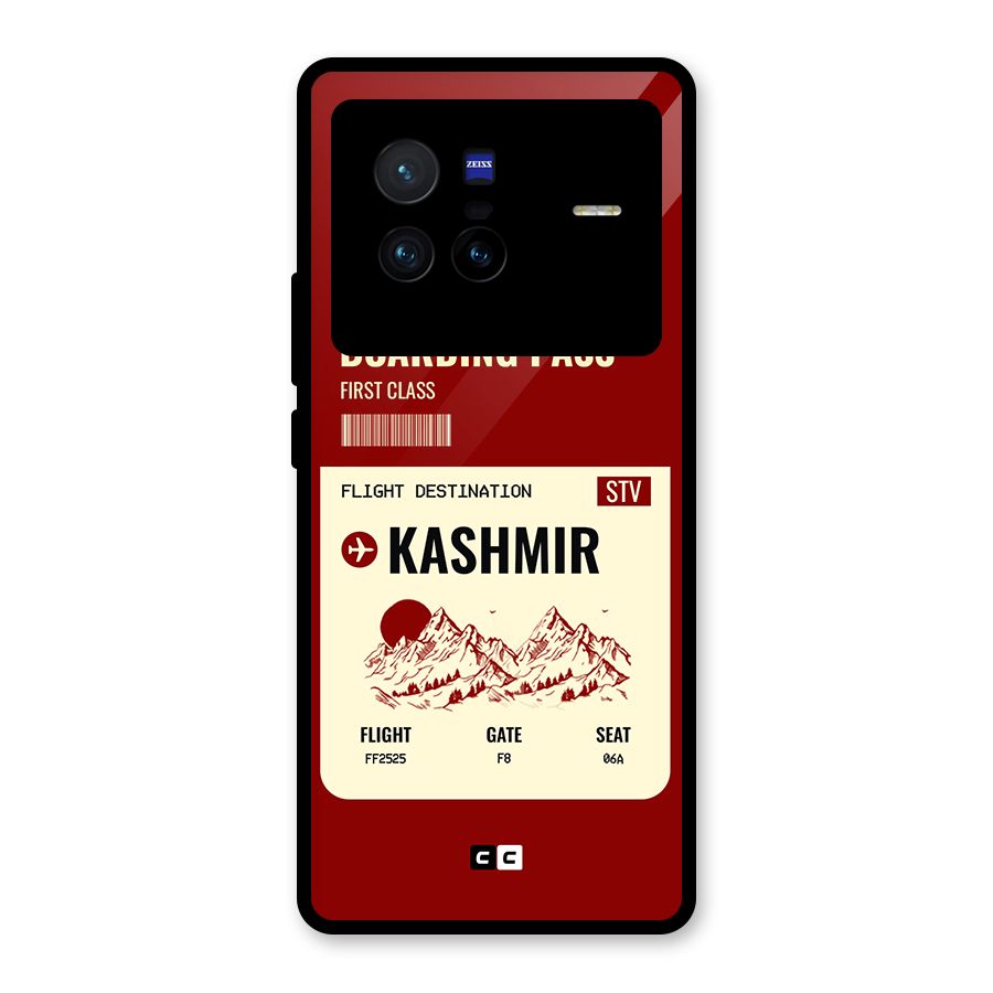 Kashmir Boarding Pass Glass Back Case for Vivo X80