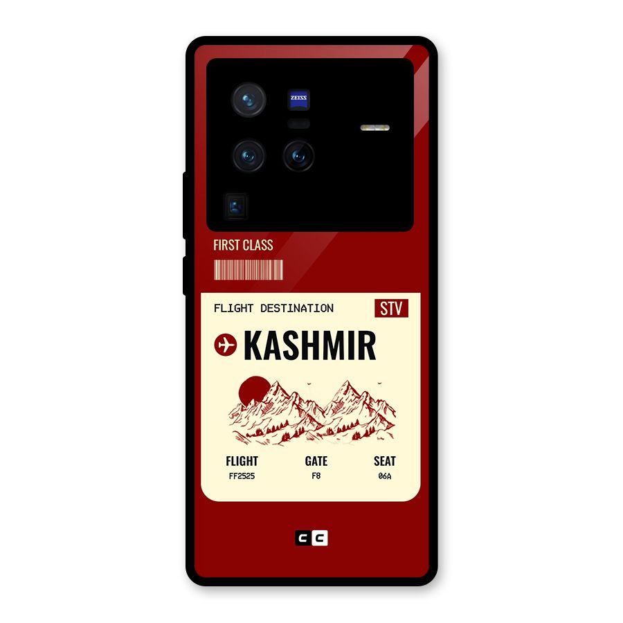 Kashmir Boarding Pass Glass Back Case for Vivo X80 Pro