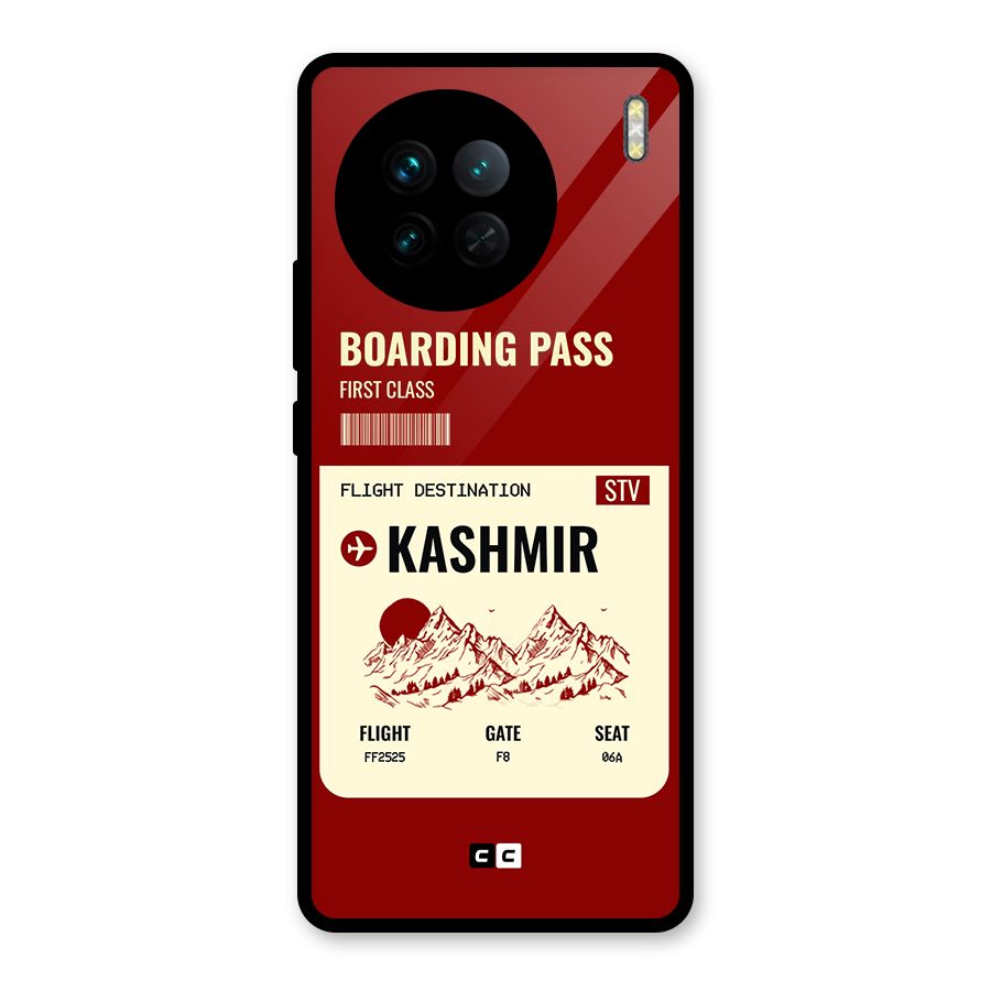 Kashmir Boarding Pass Glass Back Case for Vivo X90
