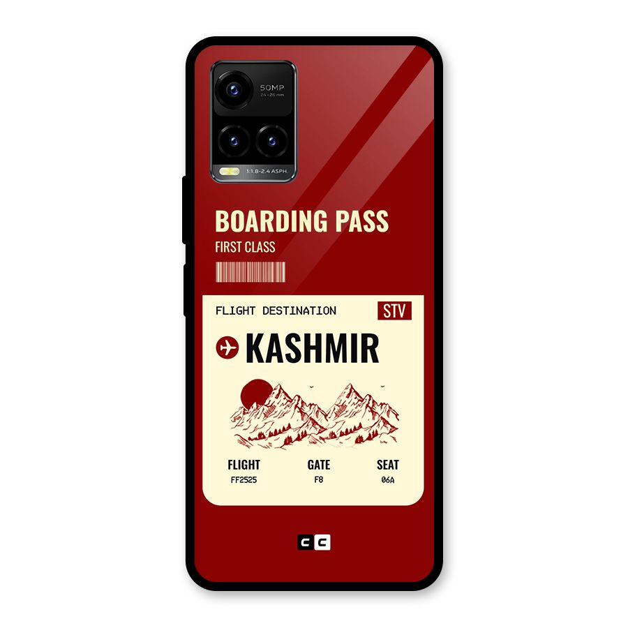 Kashmir Boarding Pass Glass Back Case for Vivo Y21T