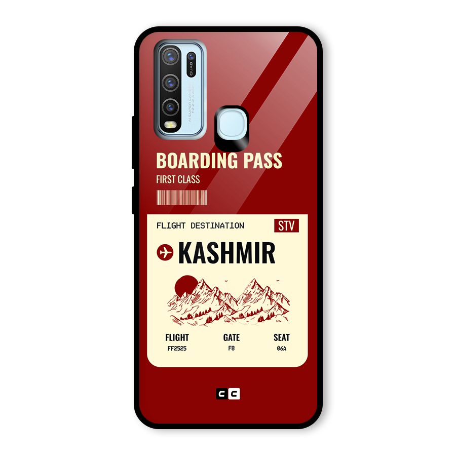 Kashmir Boarding Pass Glass Back Case for Vivo Y30