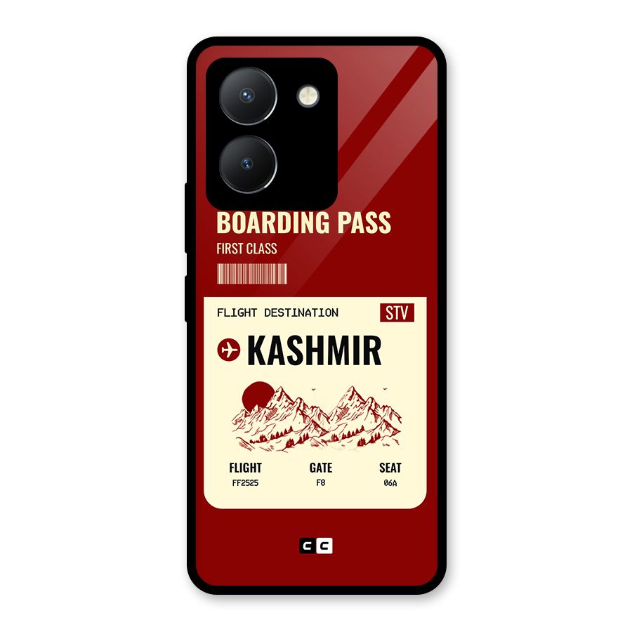 Kashmir Boarding Pass Glass Back Case for Vivo Y36