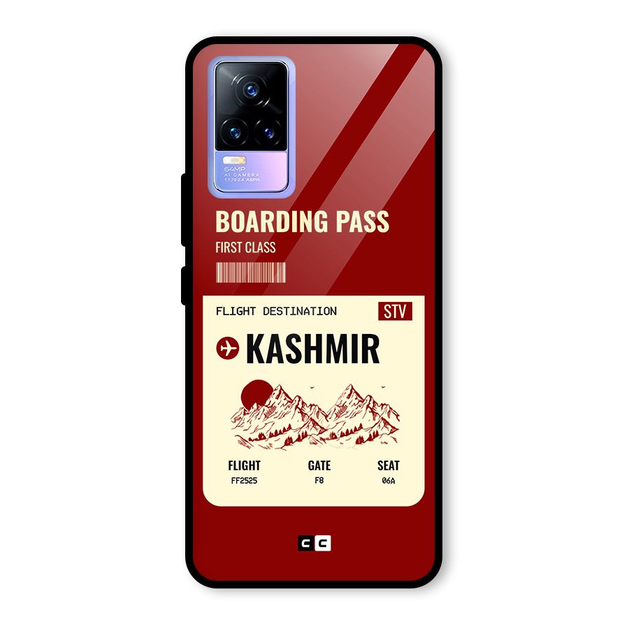 Kashmir Boarding Pass Glass Back Case for Vivo Y73