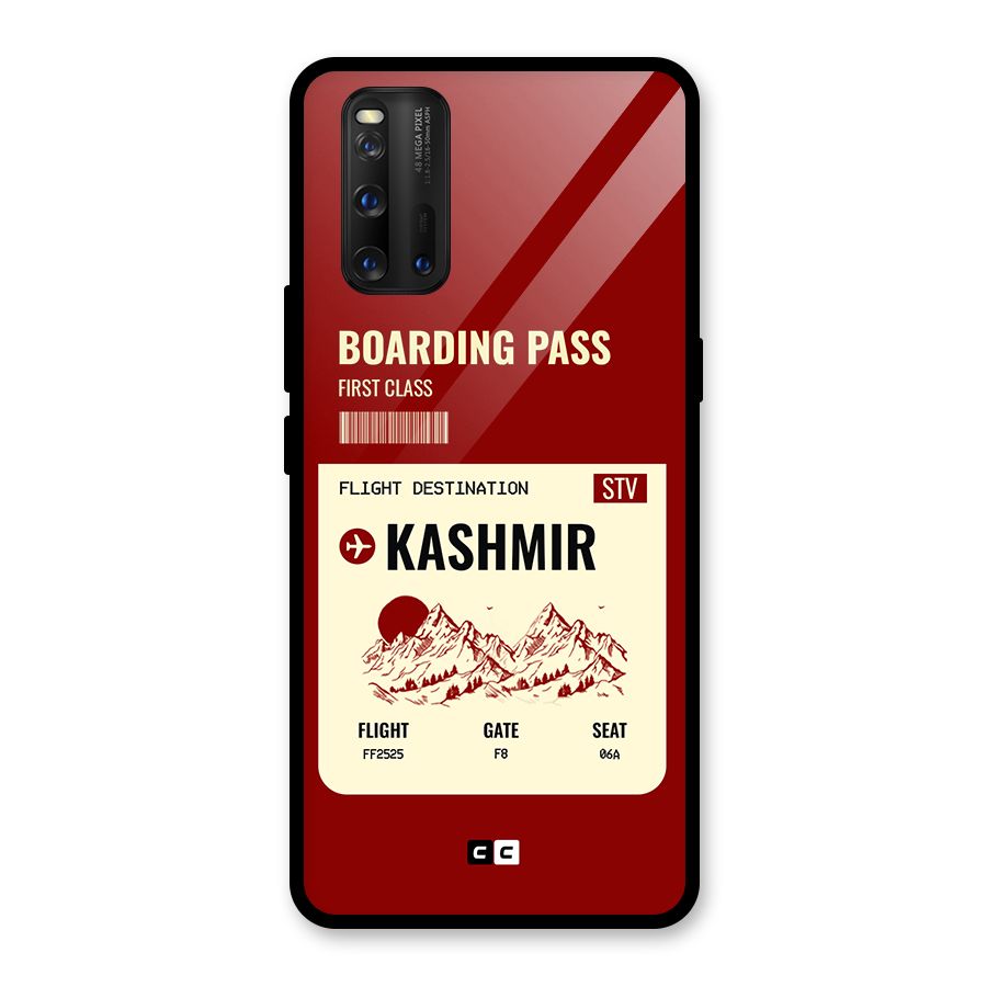 Kashmir Boarding Pass Glass Back Case for Vivo iQOO 3