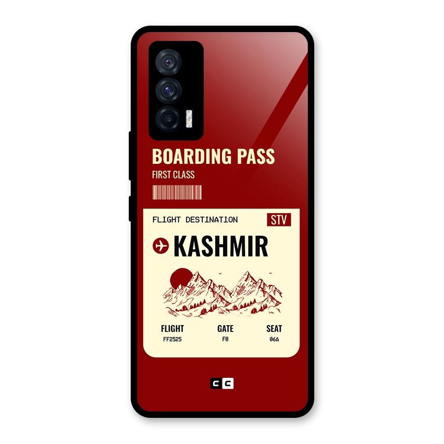 Kashmir Boarding Pass Glass Back Case for Vivo iQOO 7 5G