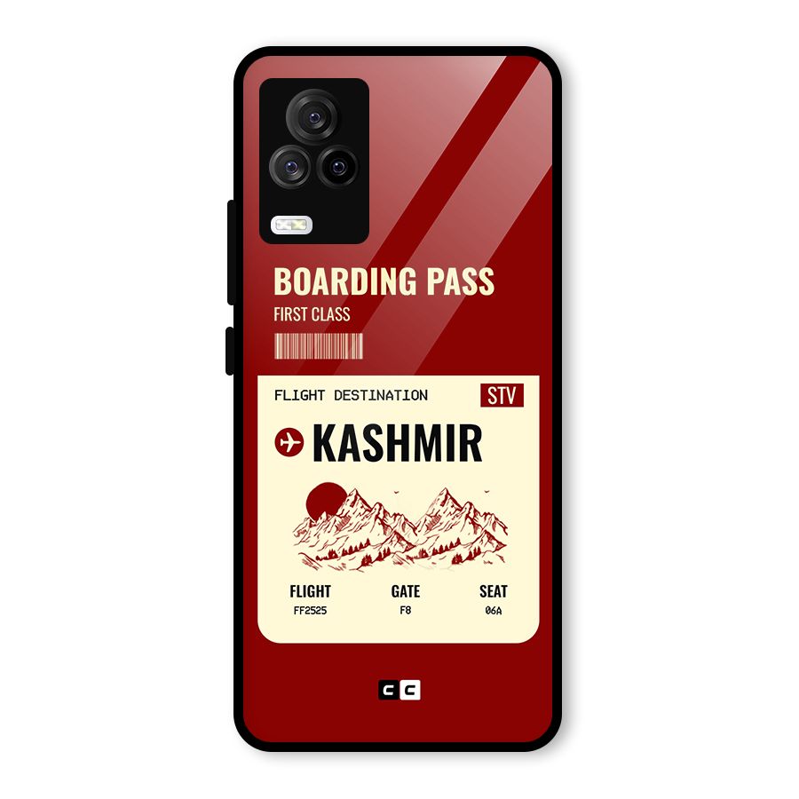 Kashmir Boarding Pass Glass Back Case for Vivo iQOO 7 Legend 5G