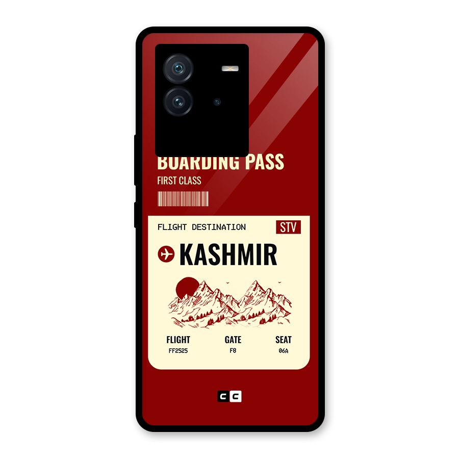 Kashmir Boarding Pass Glass Back Case for Vivo iQOO Neo 6 5G