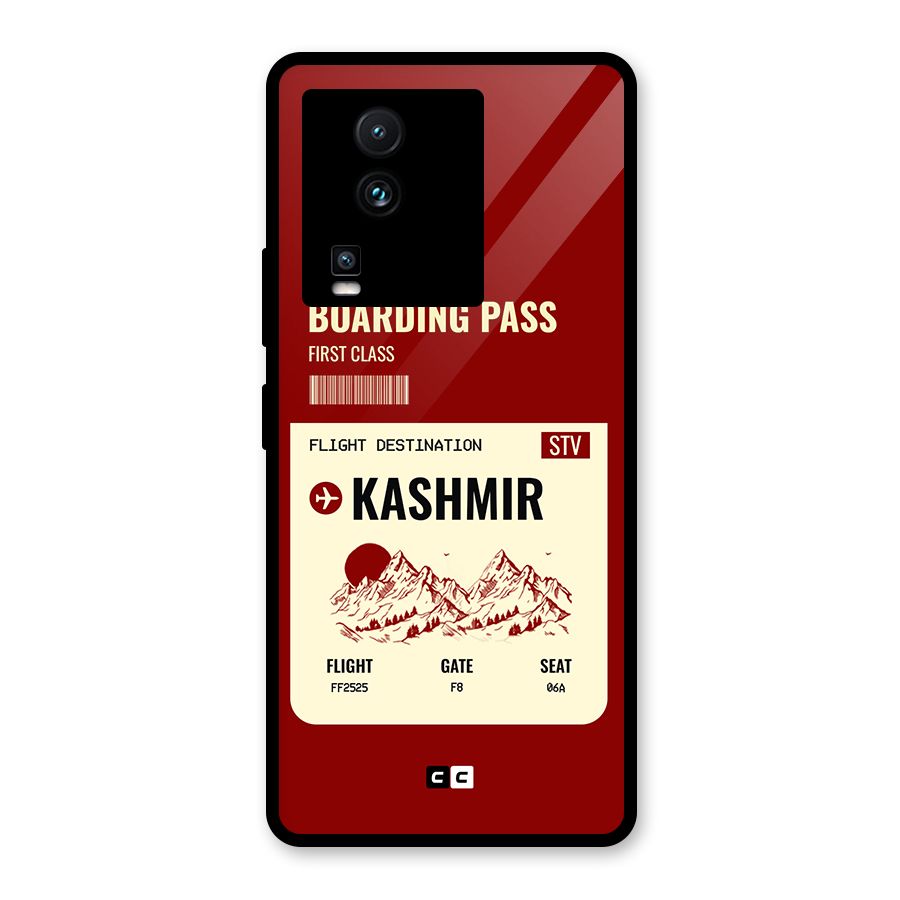 Kashmir Boarding Pass Glass Back Case for Vivo iQOO Neo 7