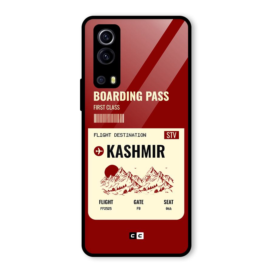 Kashmir Boarding Pass Glass Back Case for Vivo iQOO Z3
