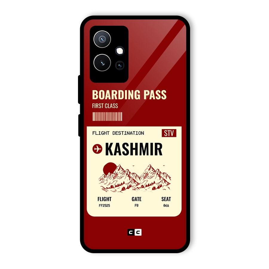 Kashmir Boarding Pass Glass Back Case for Vivo iQOO Z6