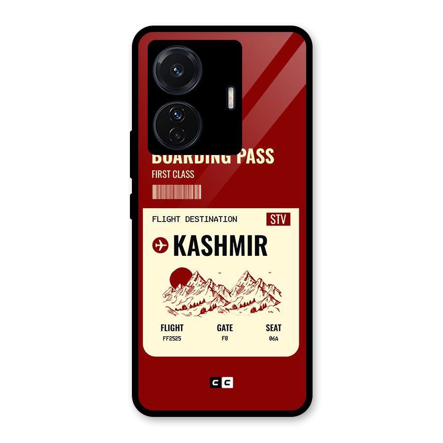 Kashmir Boarding Pass Glass Back Case for Vivo iQOO Z6 Pro