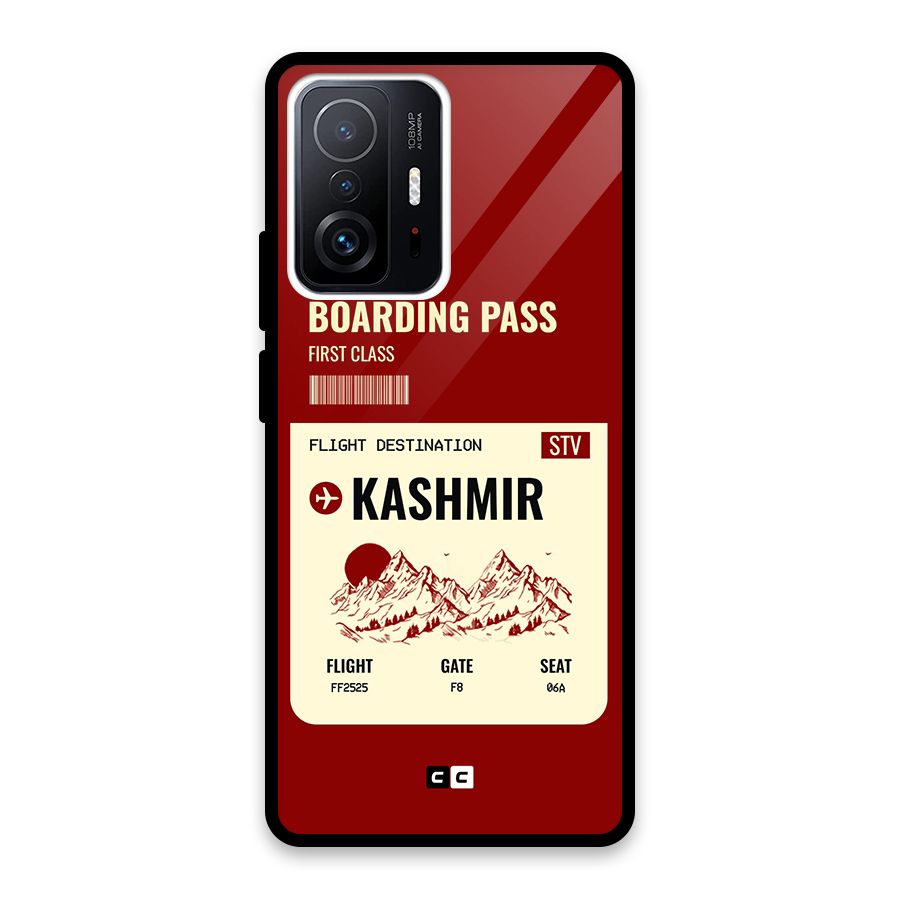 Kashmir Boarding Pass Glass Back Case for Xiaomi 11T Pro