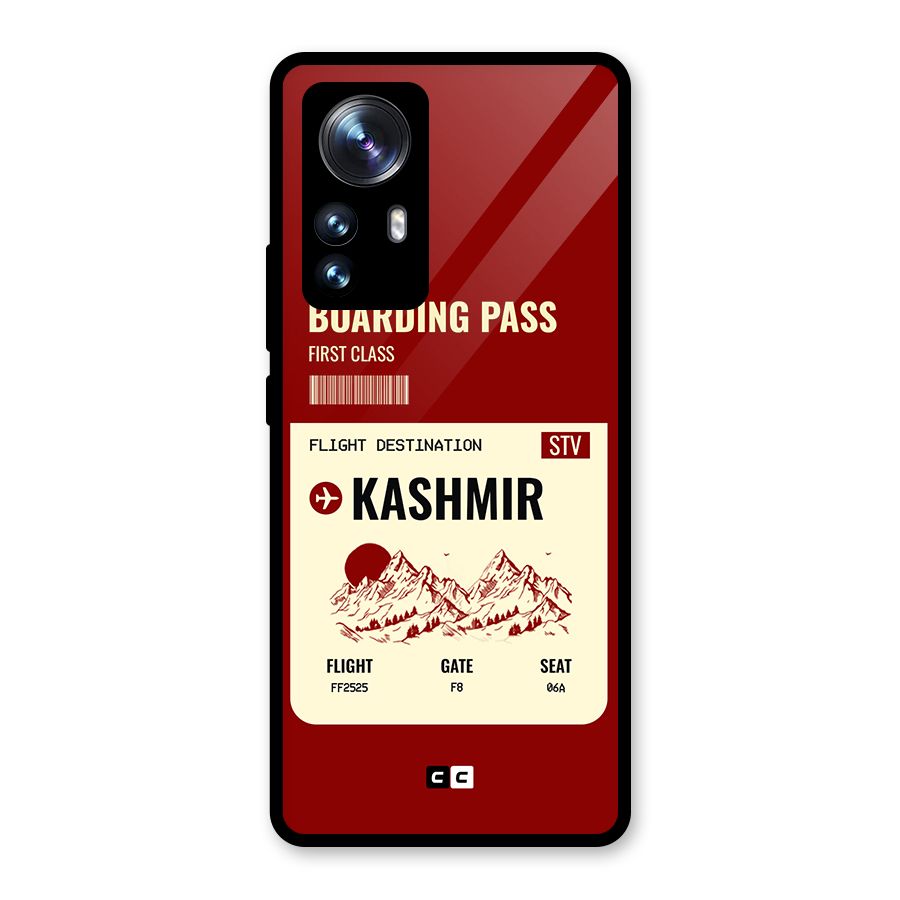 Kashmir Boarding Pass Glass Back Case for Xiaomi 12 Pro